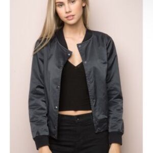 Women's Black Bomber Jacket